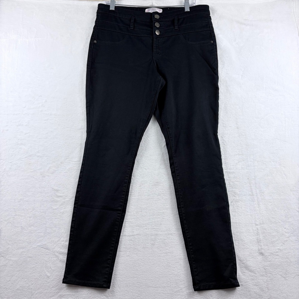 No Boundaries Pants‎ Black High Rise Triple Button Size 15